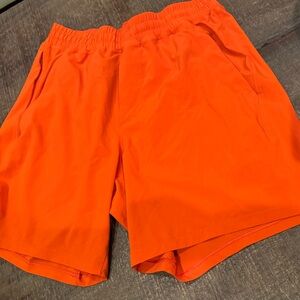Lululemon Vibrant Orange Athletic Shorts for Men